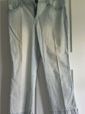 Democracy Blue & White Pinstripe Wide-Leg Pants